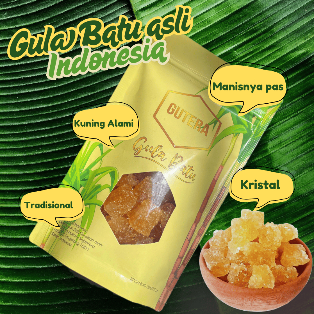 

Gutera Gula Batu Alami BPOM - 250g