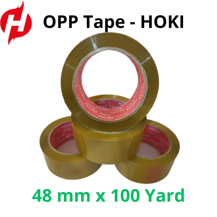 

Lakban coklat Hoki tape 48mmx100yard