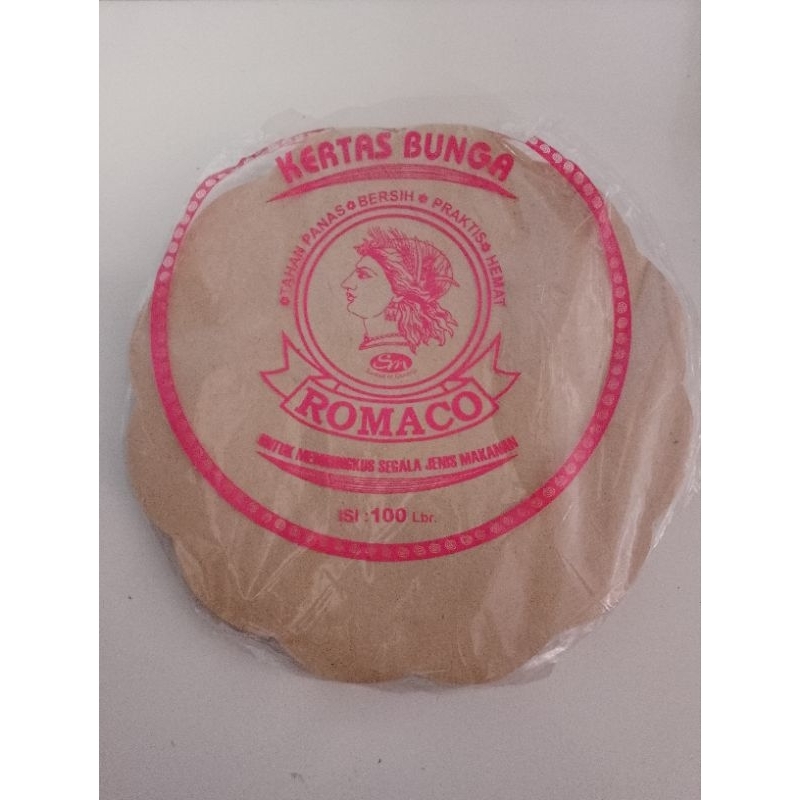 kertas nasi BUNGA romaco isi 100