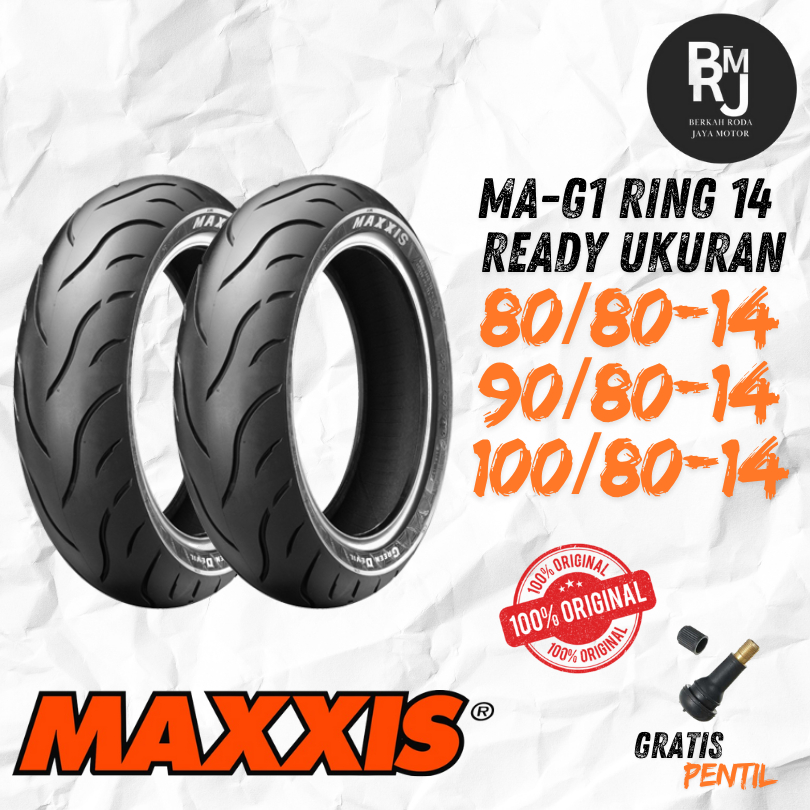SEPASANG / SATUAN BAN MOTOR MATIC MAXXIS GREEN DEVIL SEPASANG RING 14 TUBELESS VARIO BEAT MIO