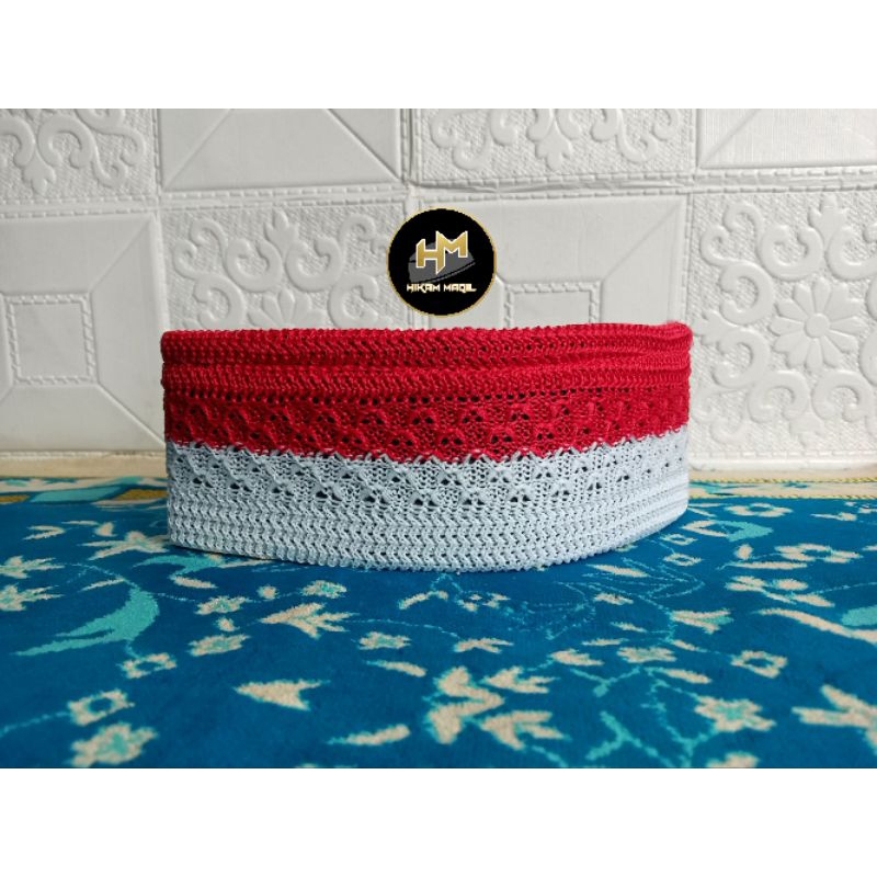 peci parahiangan peci rajut merah putih peci abah aos songkok merah putih peci merah putih peci raju