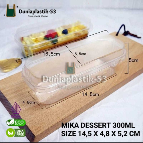 MIKA DESSERT MIKA PANJANG / MIKA DESSERT/ MIKA PANJANG / Korean Dessert Box / Mika Rectangle - 50 Pc