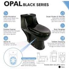 TRILLIUN WARE TRILIUN OPAL BLACK GLOSSY KLOSET DUDUK HITAM Dual Flush