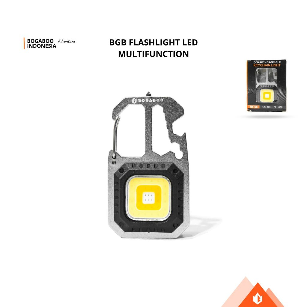 BOGABOO Senter Mini flashlight LED - SENTER Gantungan Kunci Welite - LED COB BOGABOO - Lampu Cas USB