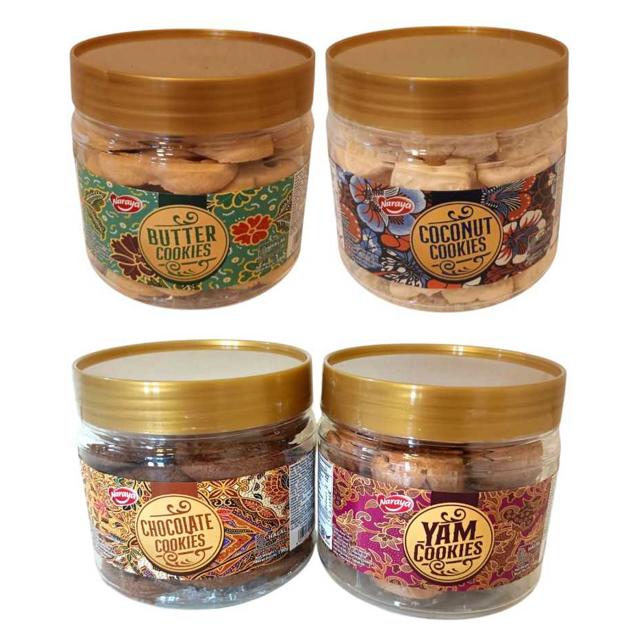 

NARAYA COOKIES JAR 180g Coconut Yam Pandan Chocolate Butter