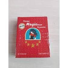 Brainnn [1 Pack = 6 Sachet] Tisu Magic Man Original Isi 6 Sachet Tissue Super Magic Power Tissu