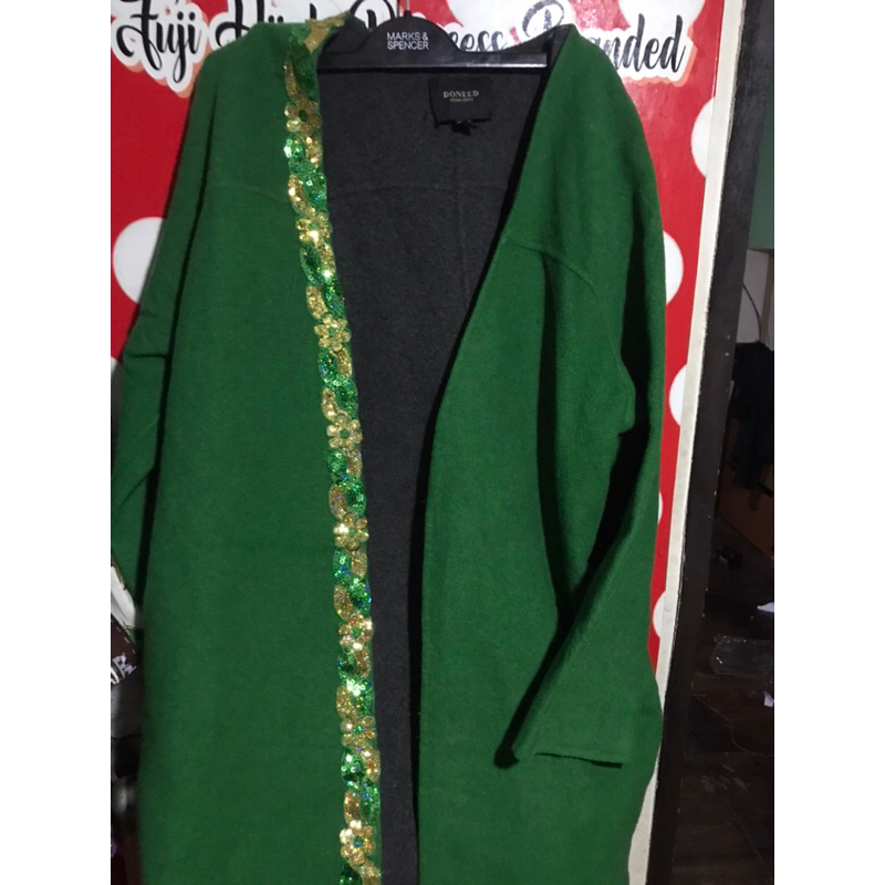 cardigan sequin bunga hijau wE need vogue
