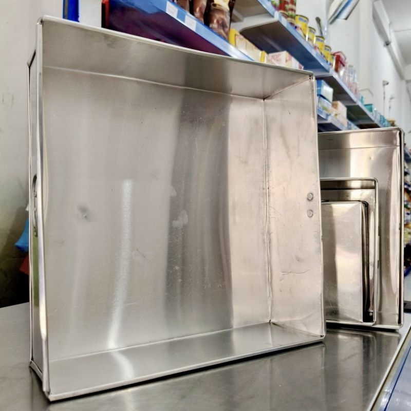 Loyang Petak 25x25x7 (10inc)/Loyang Kue 10inch Persegi empat/Loyang Kue