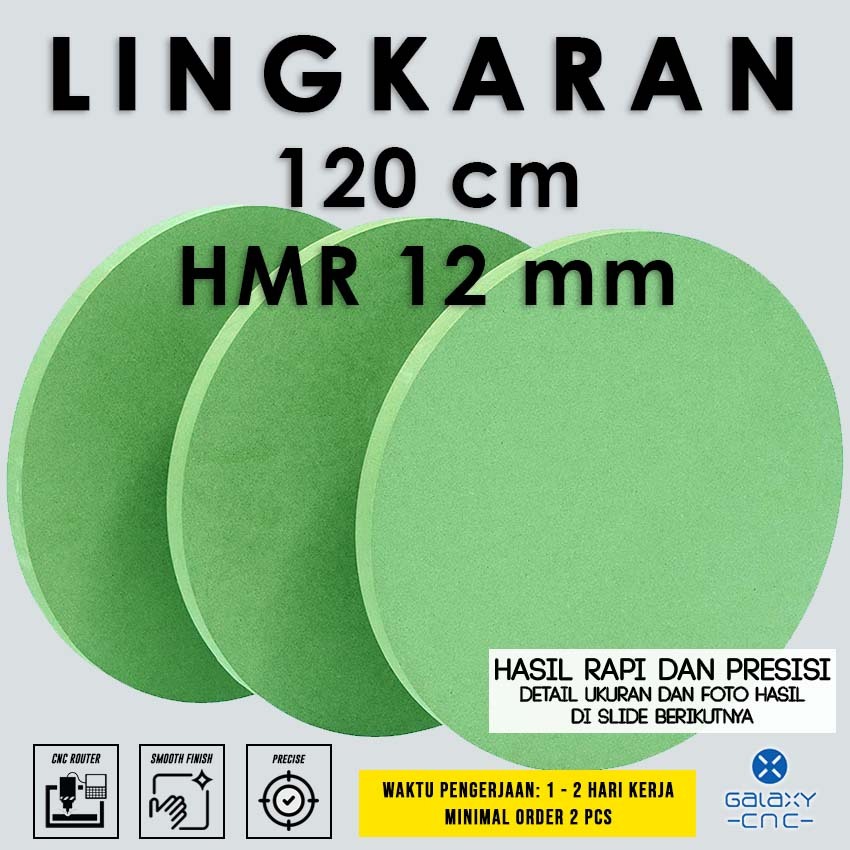

Lingkaran 120 cm - HMR 12 mm - MDF board / papan MDF kayu