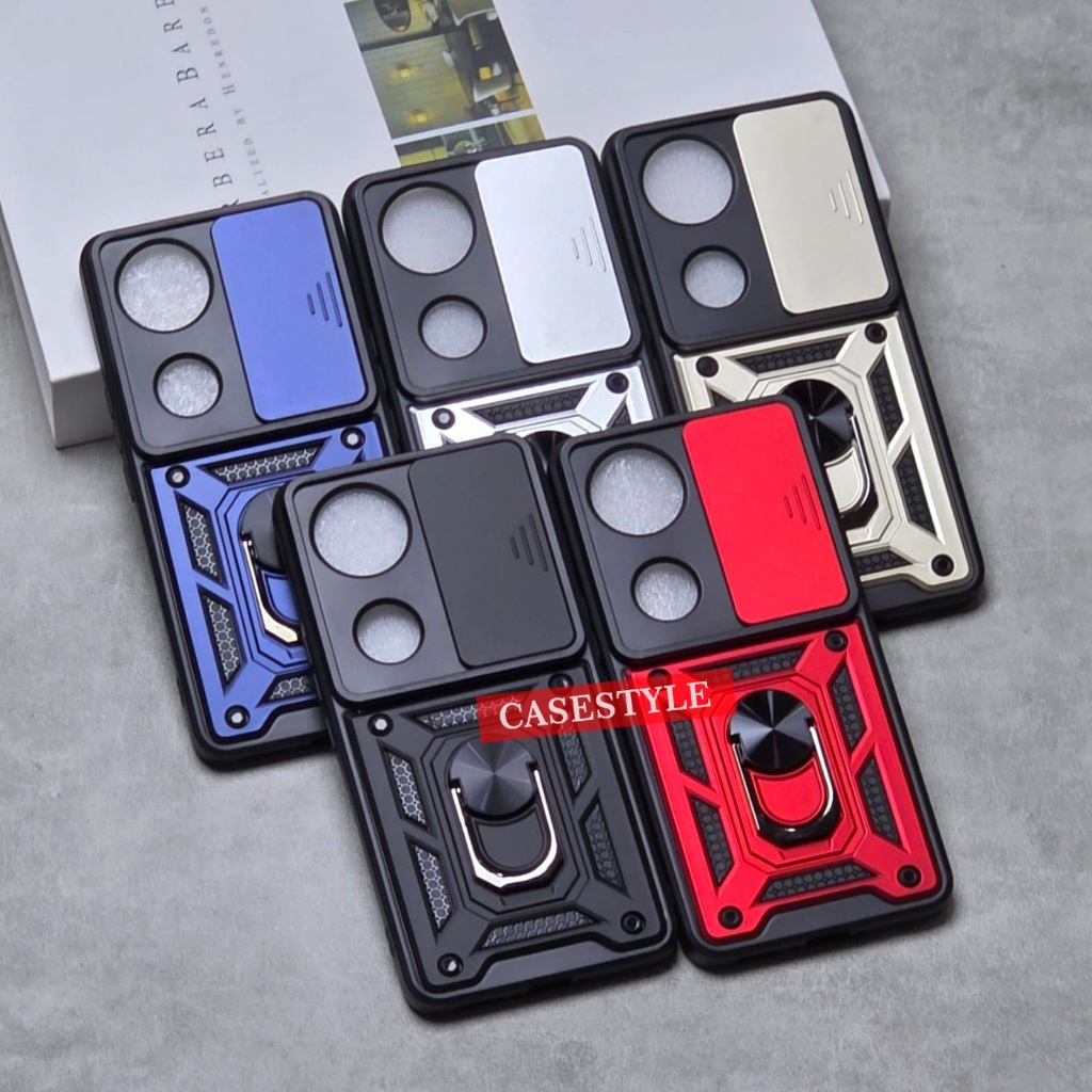 Case Transformer Slide Vivo V50 Case Transformer Slide Ring Case Robot Kamera Protect - Casestyle