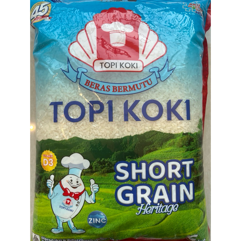 

BERAS TOPI KOKI SHORT GRAIN HERITAGE 5kg