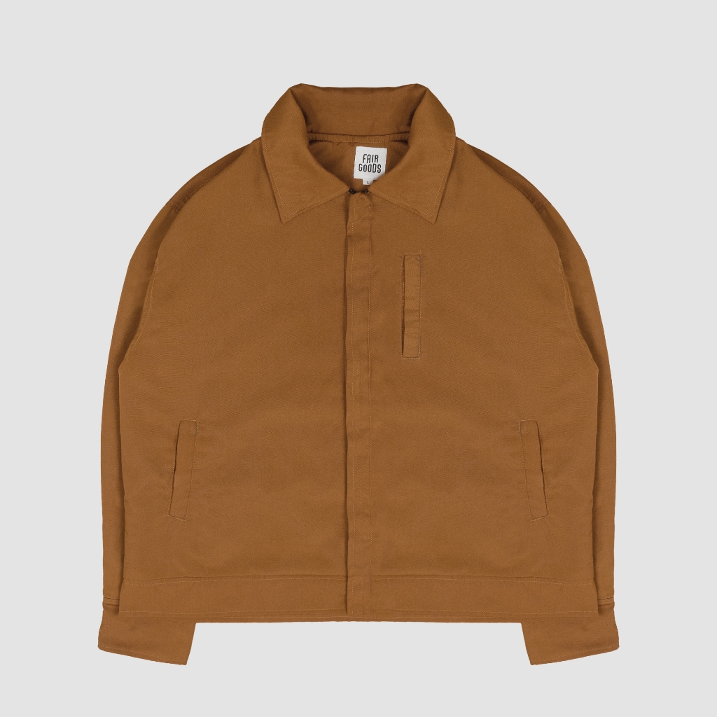 Fairgoods Work Jacket Boxy Plain Brown