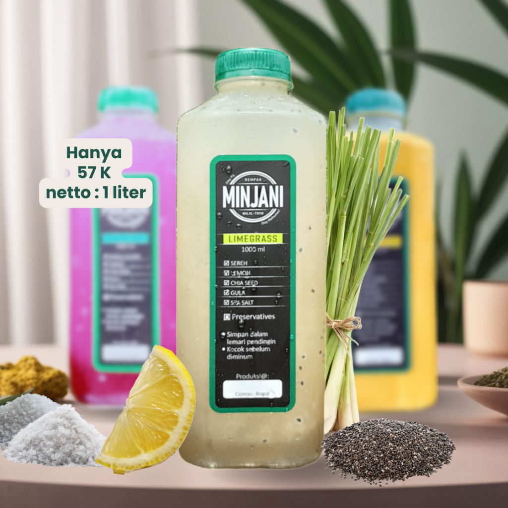 

Jamu Kekinian Limegrass by MINJANI 1000 ml/ 1 liter