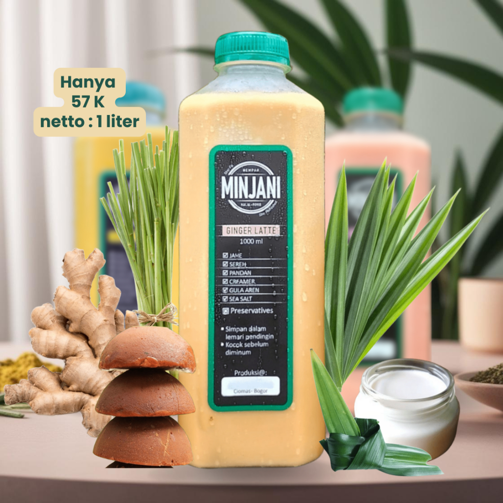 

Jamu Kekinian Ginger Latte by MINJANI 1000 ml/ 1 liter