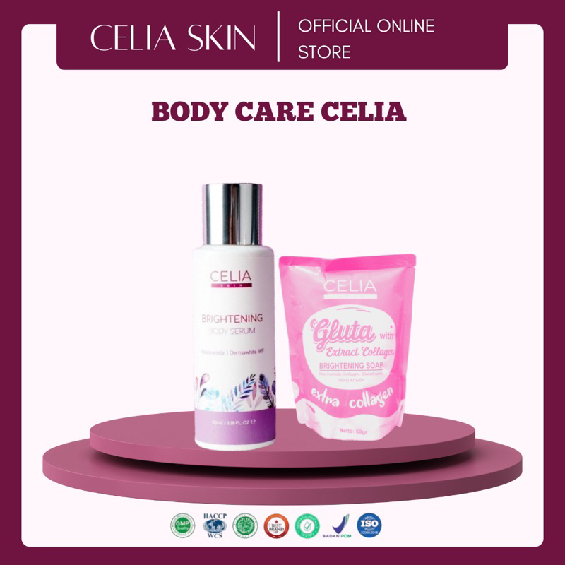 CELIA SKIN BODY SERUM | BODY SOAP CELIA SKIN | body serum dan sabun untuk mencerahkan kulit BPOM
