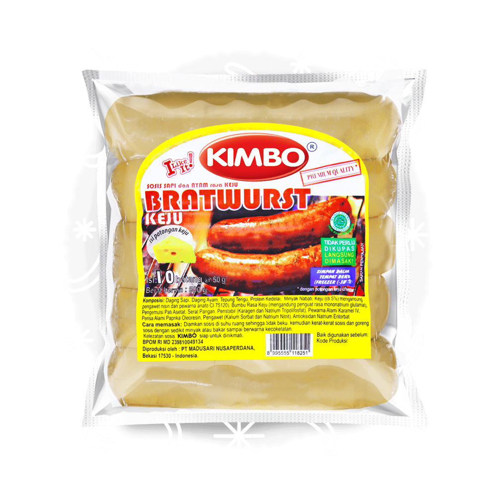 

KIMBO Sosis Sapi Mini keju 500 Gram - Isi 10 Pcs