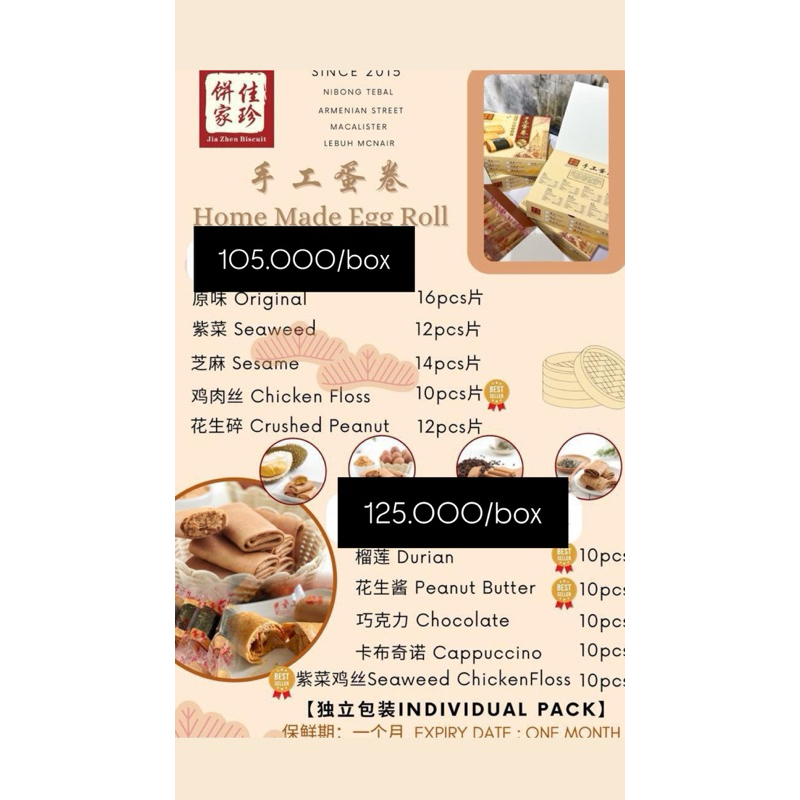 

Open PO Jia Zhen Kue Kapit (Ready 25 Juni 2025)