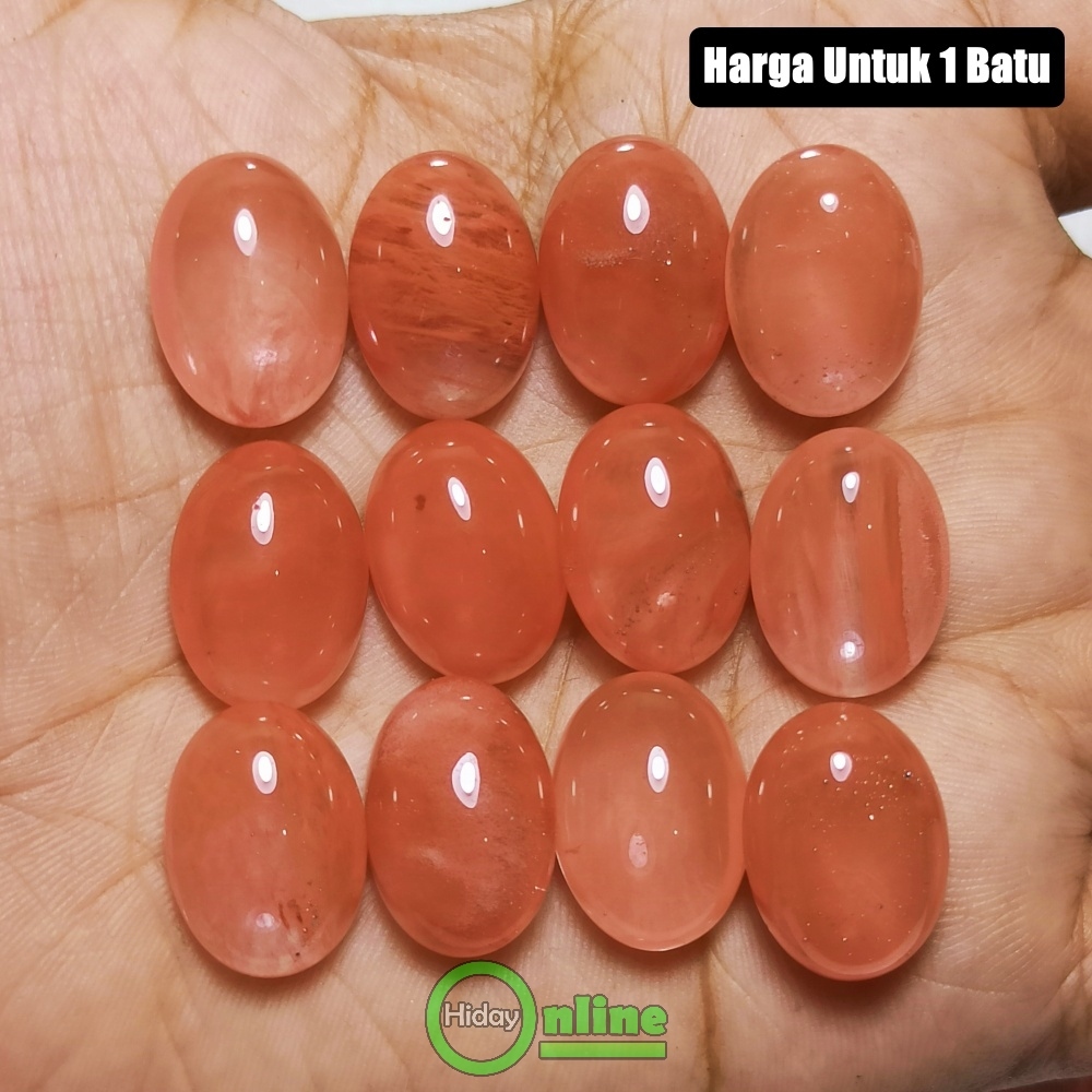 BATU PERMATA KECUBUNG CENDANA RAMBUT MERAH CHATAM