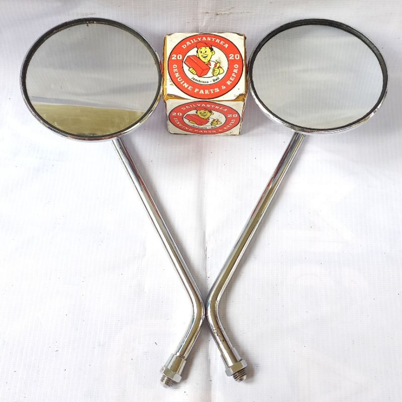 KACA SPION BULAT KANAN KIRI HONDA CS90 S90Z S90 90Z CB100 CB125 GL100 PLATINA ORIGINAL JAPAN