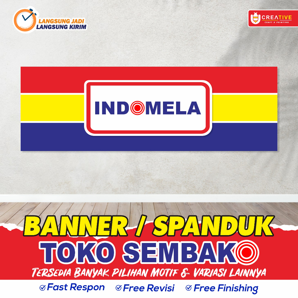 Banner / Spanduk Toko Sembako / Kelontong (Custom Ukuran)