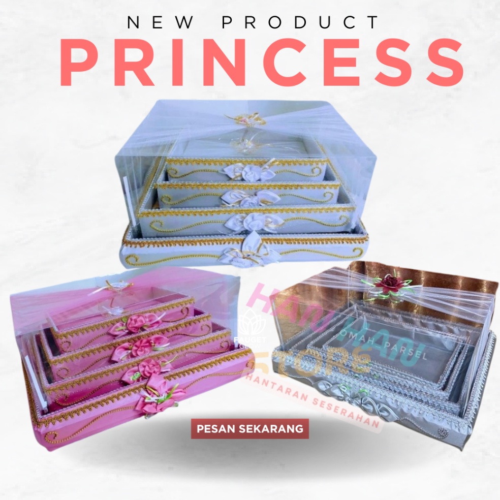 KODE Y24G kotak tempat Hantaran Seserahan set 5 Mika hiasan bunga mewah