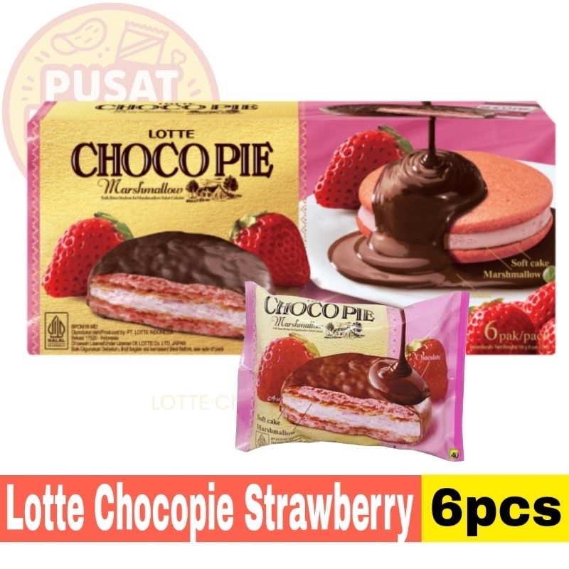 

Lotte Chocopie Strawberry Box isi 6pcs