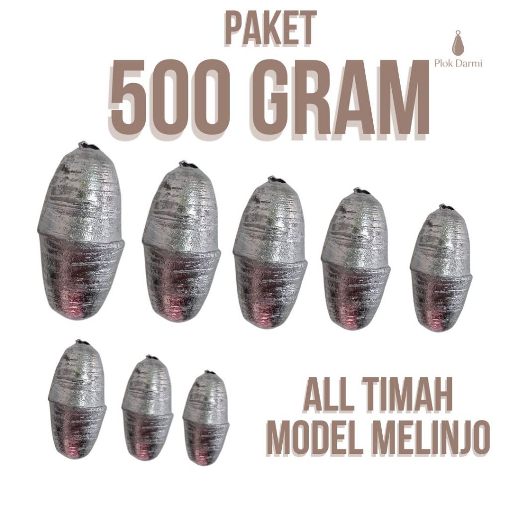Paket 500 Gram Timah Pemberat Pancing Model Melinjo Timah Pemberat Pancing Murah