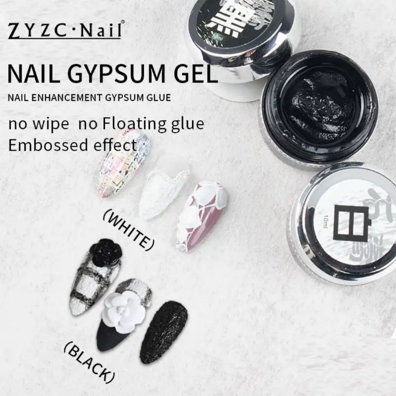 ZYZC GYPSUM GEL 10 gram Embossed Effect Nail Art