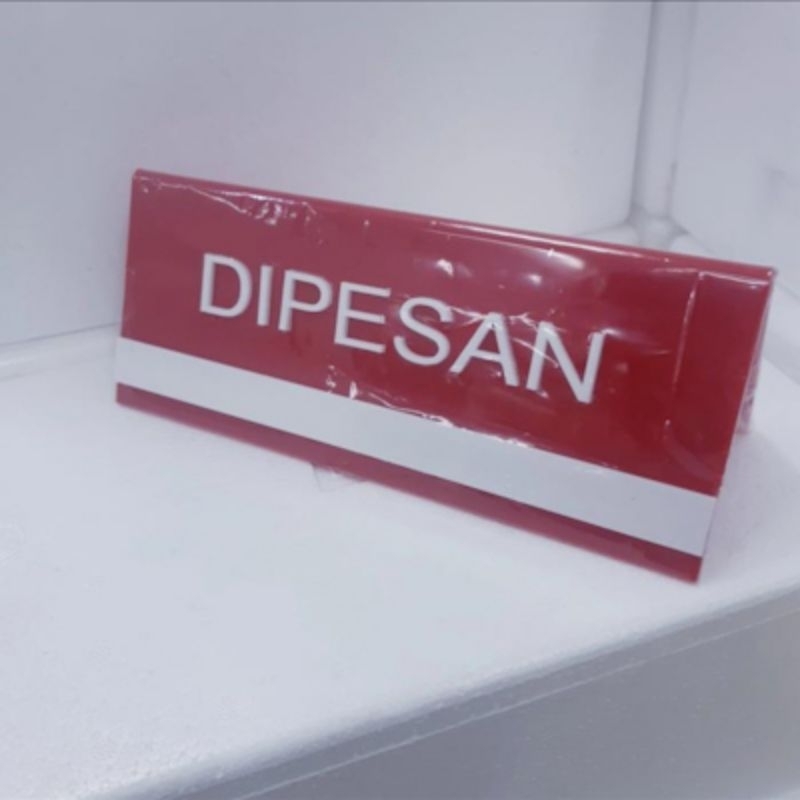 

Papan Nama arklilik tebal Tulisan Reserved/ Dipesan