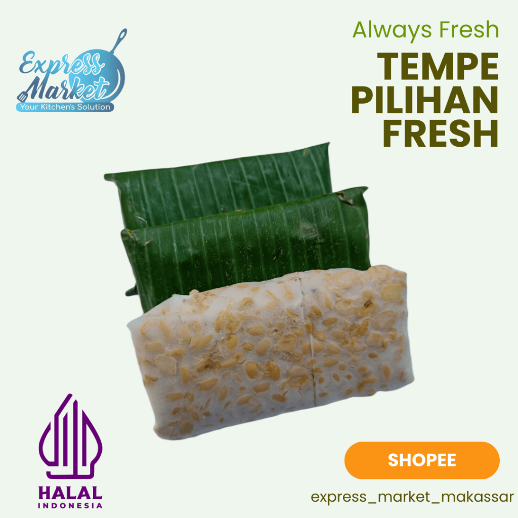 

Tempe Pilihan Fresh Bersih Kemasan 1 Pack