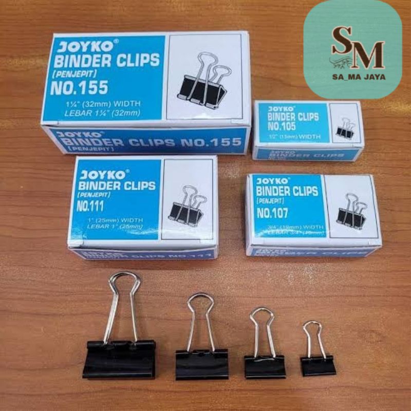 

klip kertas atau jepit binder joyko no 155