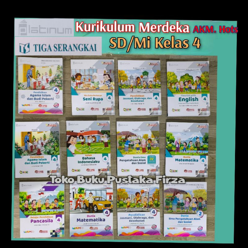 Platinum Kurikulum Merdeka kelas 4 SD/Mi  Ipas.Matematika.Bahasa Indonesia.Pkn.English.Agama Islam.P