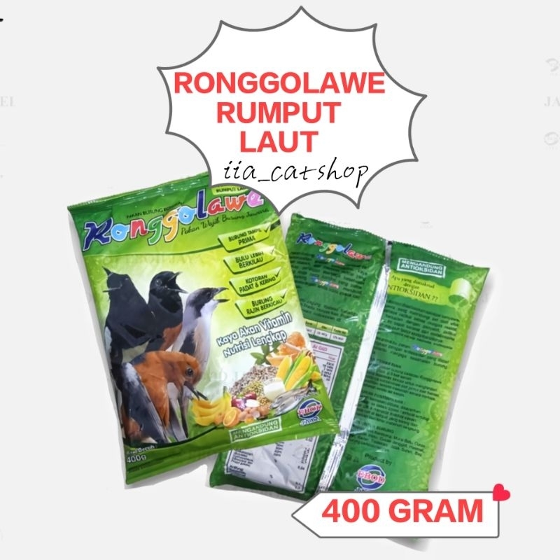 Pakan Burung Ronggolawe Ebod Jaya Rumput Laut Makanan Burung Murai Anis Cucak