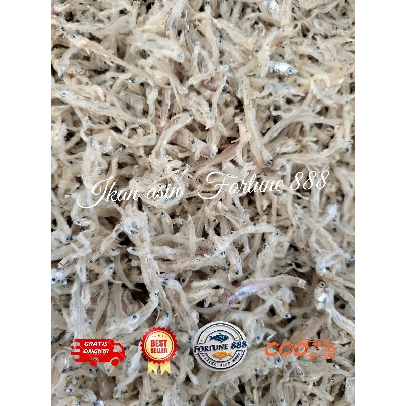 

Ikan Asin Teri Nasi Tawar/Teri Medan Tawar Kualitas Export 250 gram, 500 gram, 1000 gram