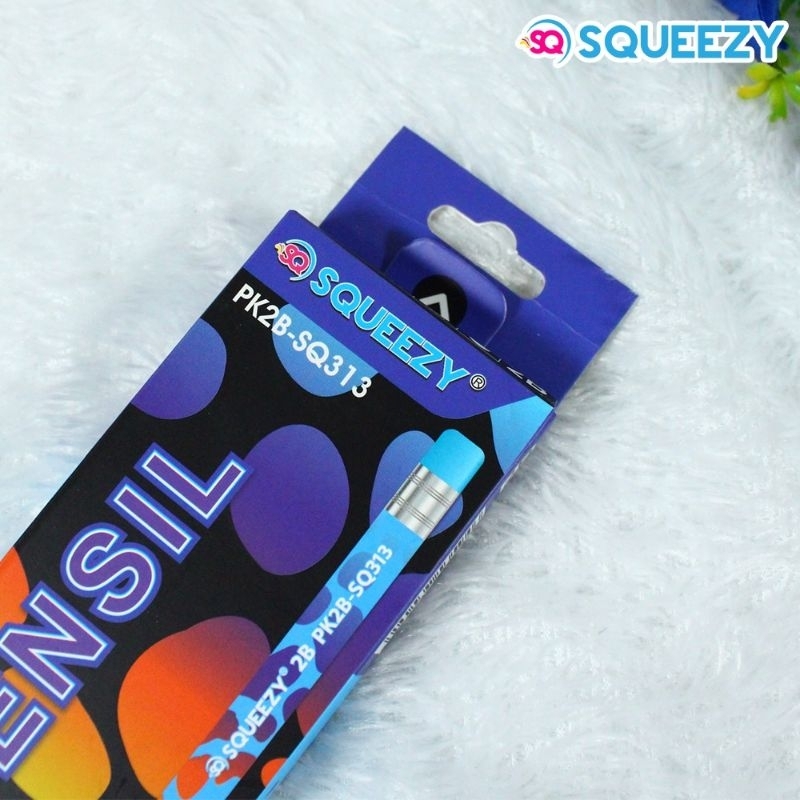 

1 Lusin Pensil 2B SQUEEZY /Pensil Ujian/Pencils/ATK/SQ 313/Pensil Sekolah