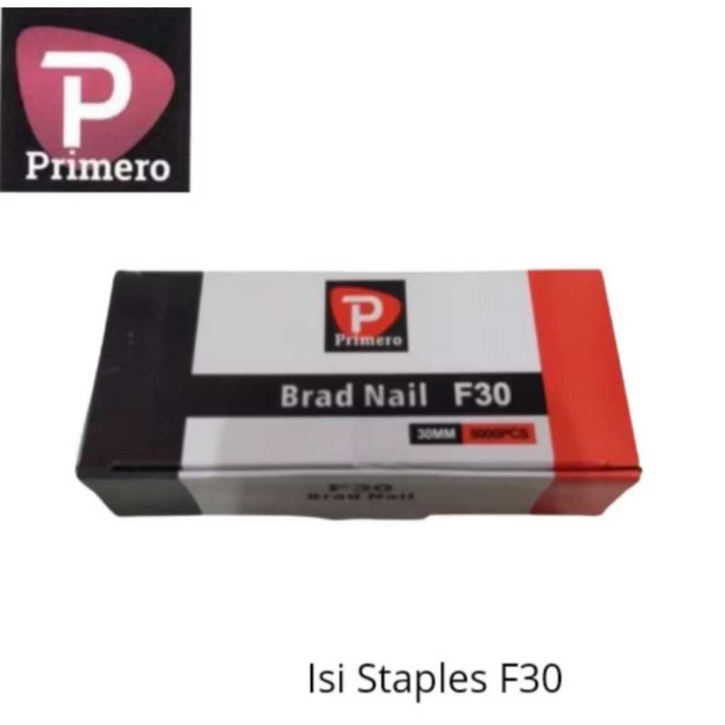 

Isi Staples F30 (5000pcs) PRIMERO/Paku tembak Staples F30 PRIMERO/Isi Refill Staples F30 PRIMERO/Brad Nail F30 Primero