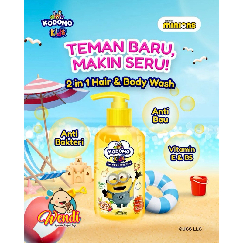 Kodomo Top to Toe 450ml / Sabun Mandi 2 in 1 / Hair and Body Wash / Sabun Mandi / Kodomo Minion