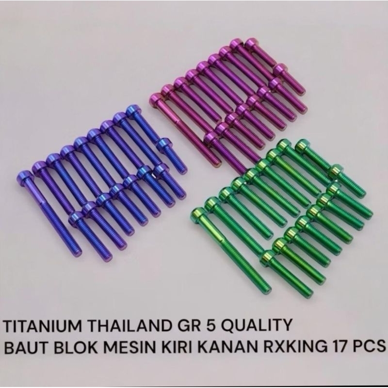 BAUT BLOK RX KING TITANIUM FUL SET BAK KANAN KIRI RX KING