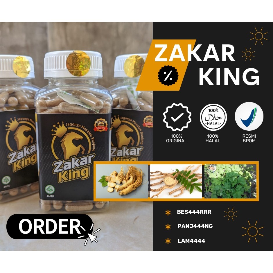 Zakar King isi 120 Kapsul | Suplemen Herbal Pria Dewasa 100% Original
