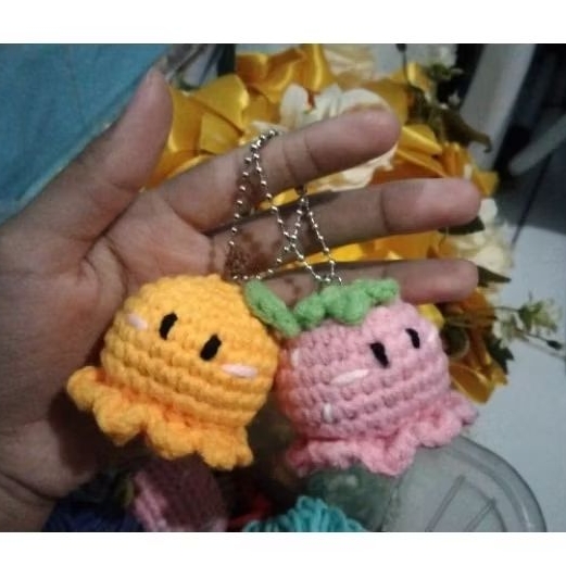 fruit octopus keychain || fruit octopus bagcharm || fruit octopus crochet