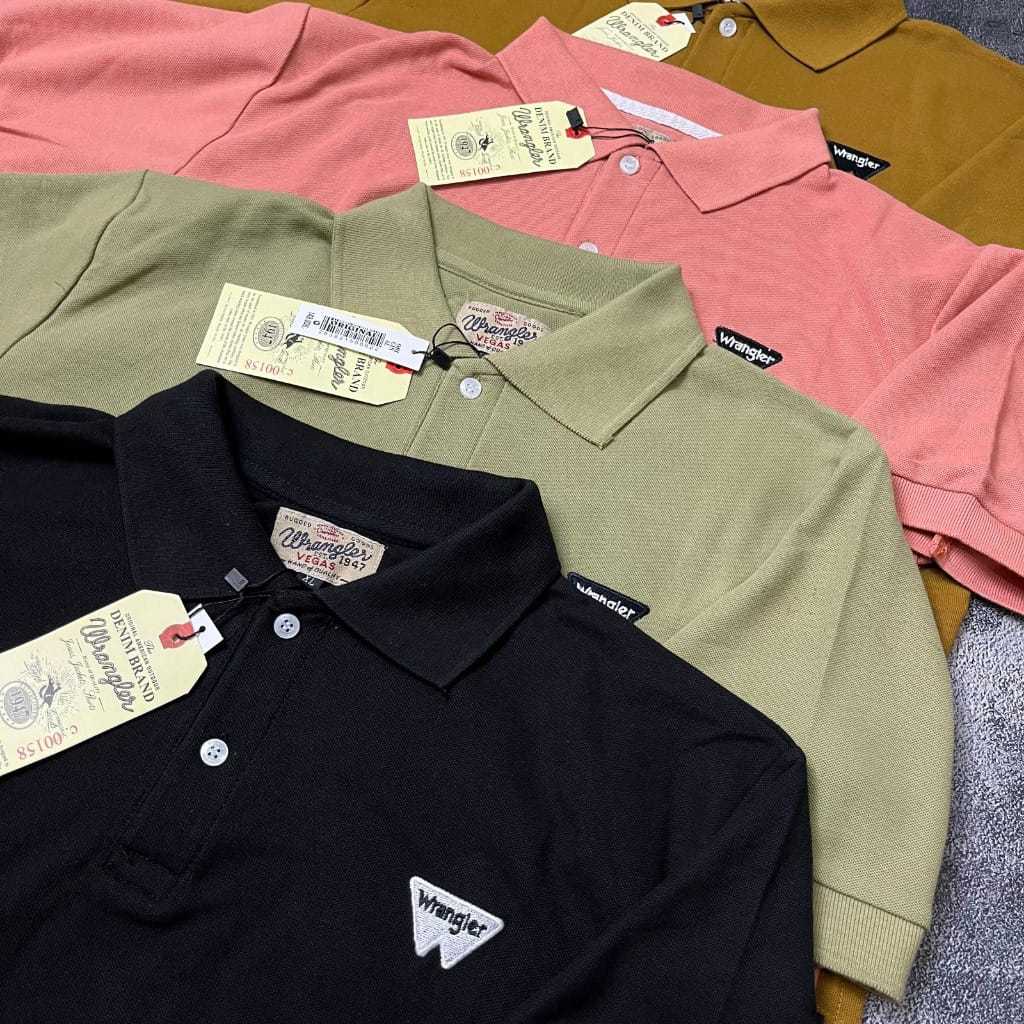 Kaos Kerah Pria Dewasa WRANGLER Terbaru M L XL XXL Polo Shirt Original Premium Terbaru