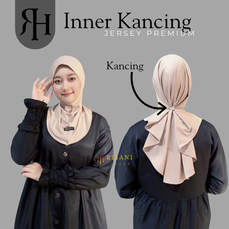 Hijab Inner Kancing Jersey/Jilbab Inner Ninja/Kerudung Daleman