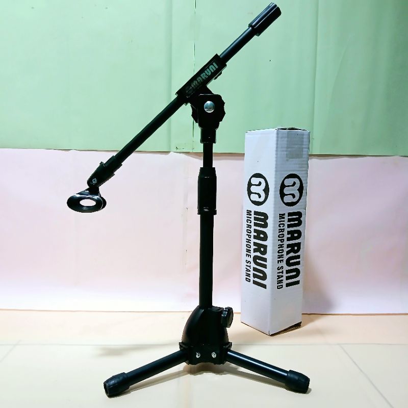 Stand Mic Maruni Pendek Plus Holder Mic