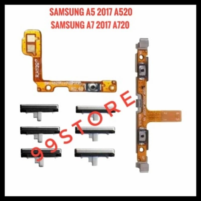 TOMBOL FLEXIBEL ON OFF VOLUME A5 2017 A520 A7 2017 A720 FULLSET