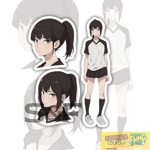 Stiker Sticker Pack Vinyl Laminasi CUTE GIRL ANIME CUTE 4
