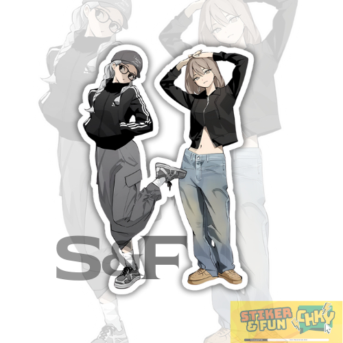 Stiker Sticker Pack Vinyl Laminasi CUTE GIRL ANIME CUTE 11
