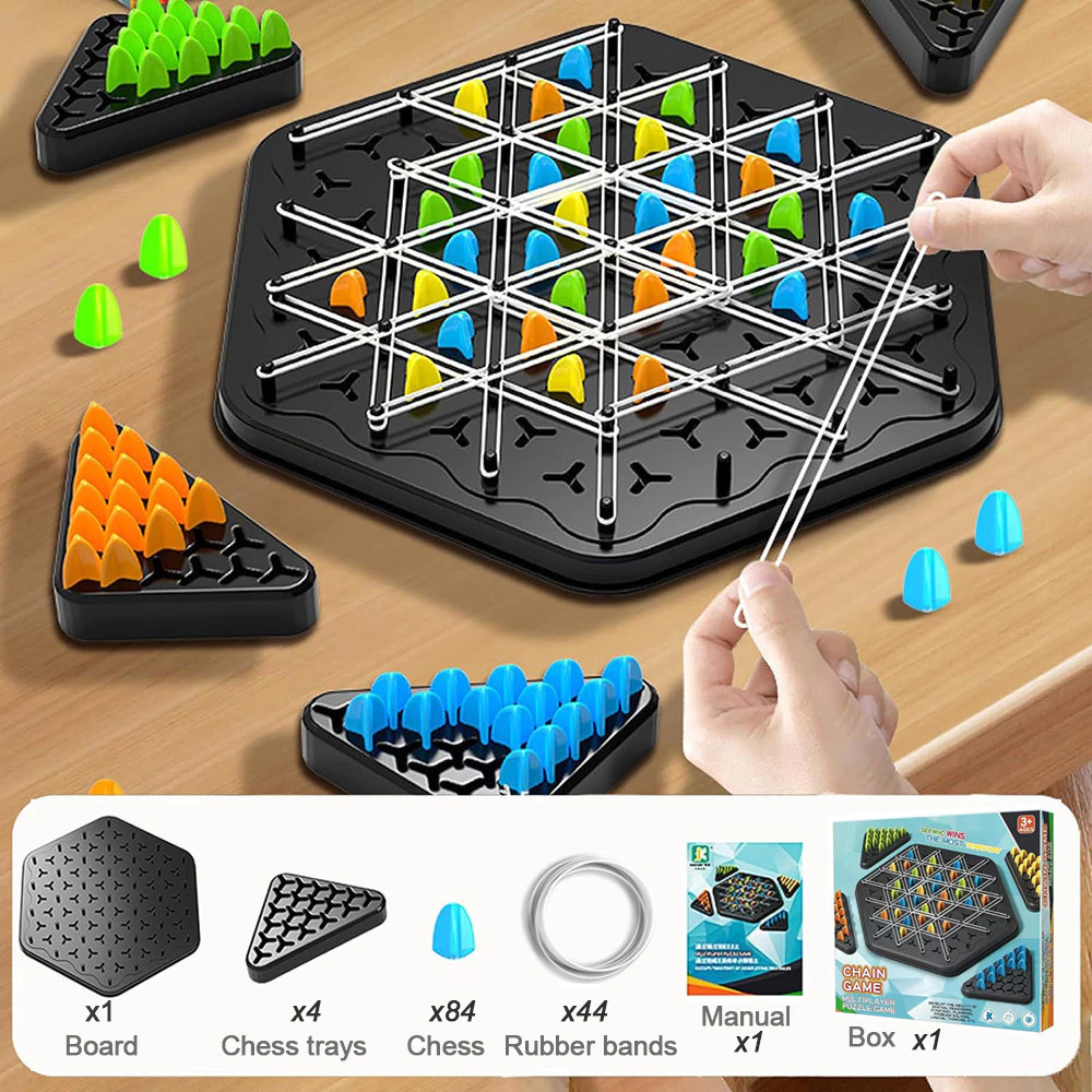 Puzzle Board Game Puzzle Segitiga Catur Rantai Geometris