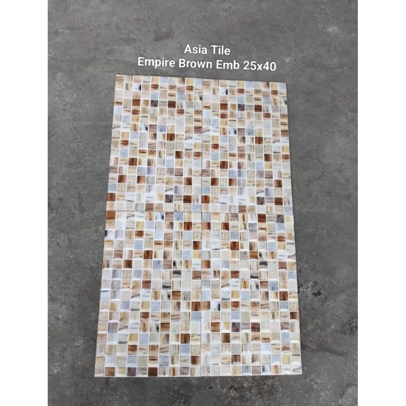 Keramik Dinding 25x40 Mozaik Licin - Asia Tile Empire Brwn