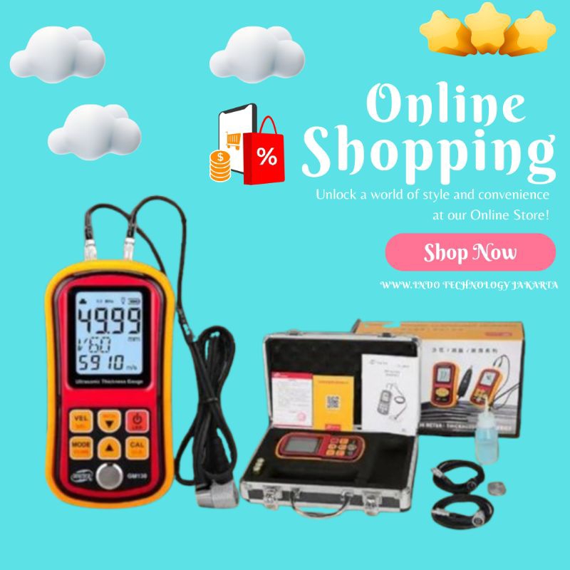 Ultrasonic Thickness Gauge GM100 BENETECH Tester  GM-100 GM100 Meter