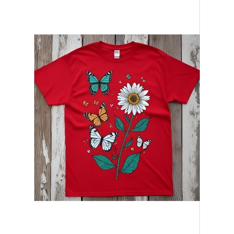 BAJU KAOS MOTIF BUNGA